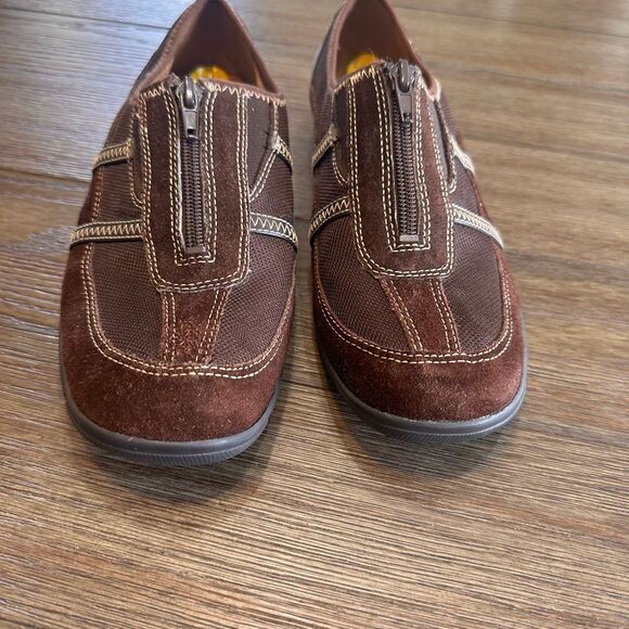 Naturalizer Brown Leather Comfort Slip-On Shoes  Casual Walking Flats Womens 9 - Picture 3 of 8